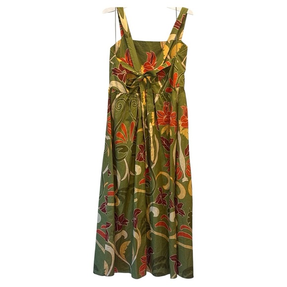 Zara Green and Red Midi Dress - Picture 4 of 8